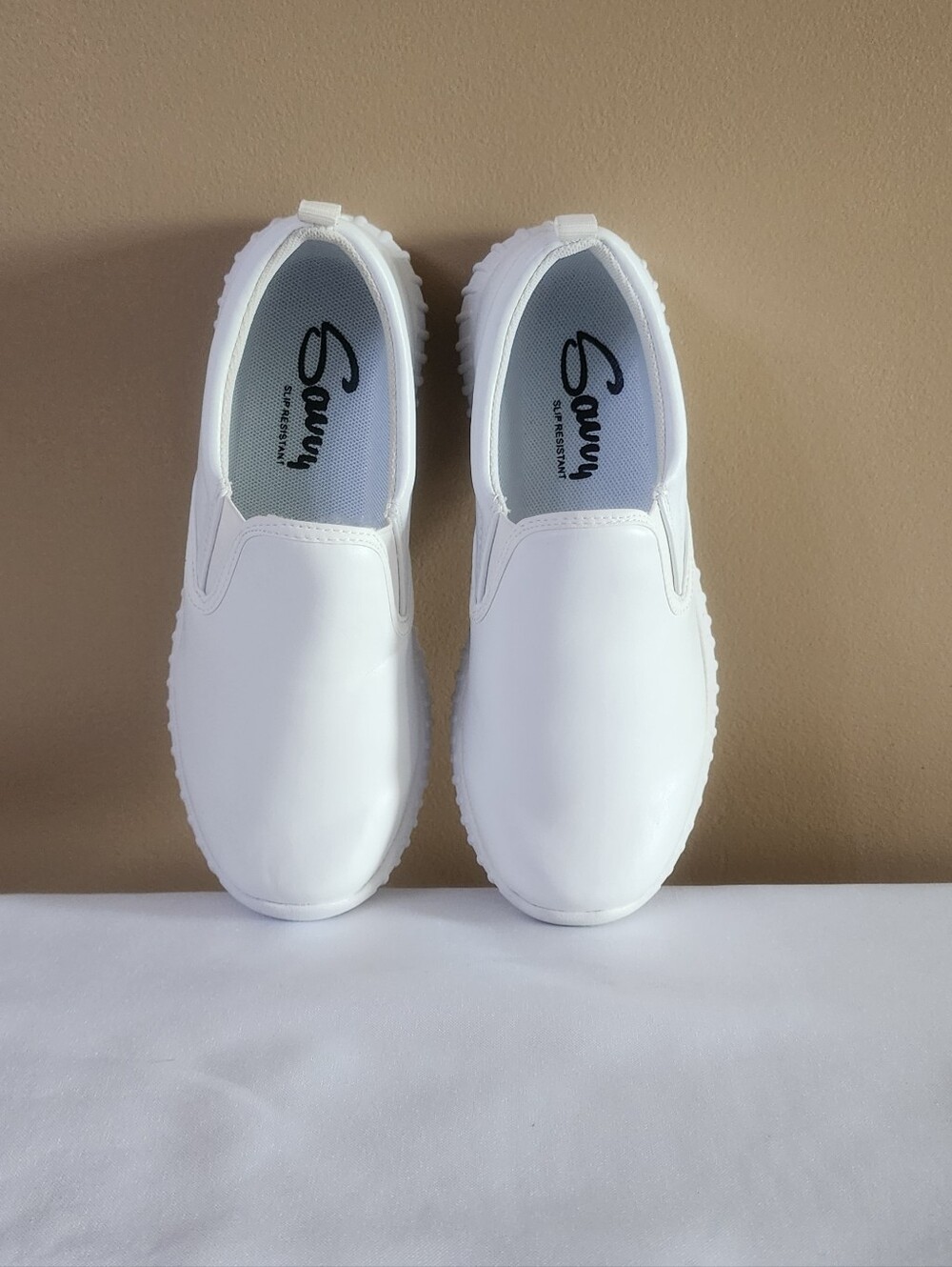 SAVVY SLIP RESISTANT SHOE Nursing Work White SZ 6.5